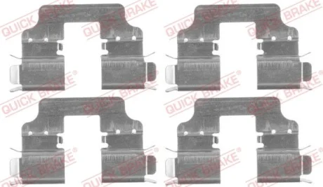 Монтажний набір гальмівних колодок задн/передн HONDA CIVIC IX, CIVIC VIII, CR-V III, CR-V IV 1.4-2.4 09.05-12.18 QUICK BRAKE 1091750