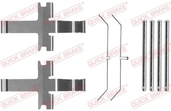 Монтажний набір гальмівних колодок передн SUBARU IMPREZA 1.5/2.0/2.5 12.00-12.08 QUICK BRAKE 1091752 (фото 1)