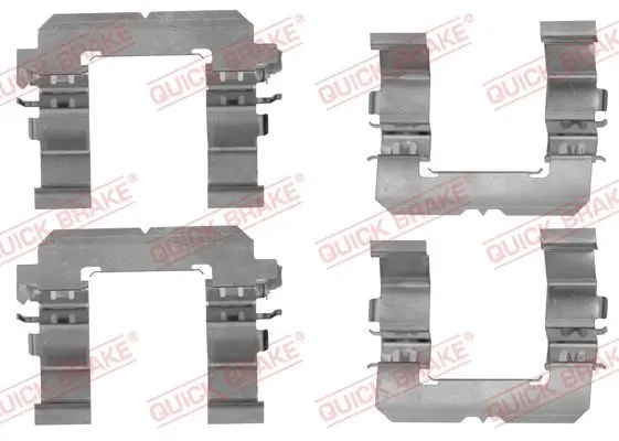Монтажний набір гальмівних колодок передн SUBARU LEGACY IV, OUTBACK, TRIBECA 2.0/3.0/3.6 09.03- QUICK BRAKE 1091756 (фото 1)