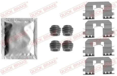 Монтажний набір гальмівних колодок задн HONDA ACCORD VIII 2.0/2.2D 06.08-06.15 QUICK BRAKE 1091810