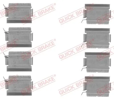 Монтажний набір гальмівних колодок задн CHRYSLER TOWN & COUNTRY, VOYAGER V DODGE GRAND, JOURNEY FIAT FREEMONT JEEP CHEROKEE, COMPASS, WRANGLER III LANCIA VOYAGER 2.0D-4.0 08.03- QUICK BRAKE 1091820 (фото 1)