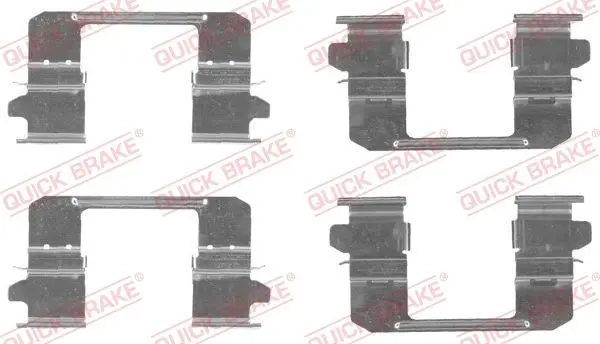 Планка супорта (переднього) прижимна (к-кт) Isuzu D-Max 02- QUICK BRAKE 109-1834 (фото 1)