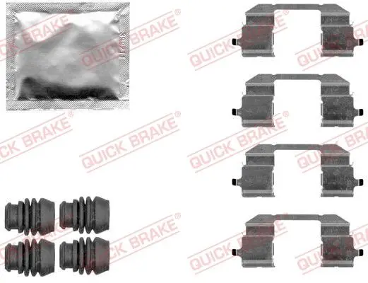 Монтажний набір гальмівних колодок передн HONDA CIVIC VII 1.6 02.01-09.05 QUICK BRAKE 1091844 (фото 1)