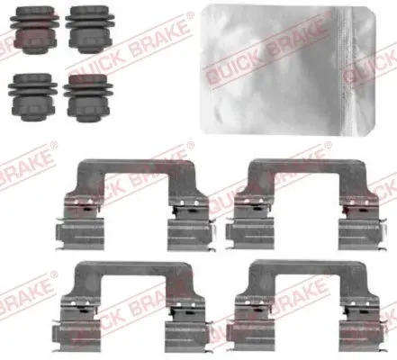Монтажний набір гальмівних колодок задн LAND ROVER DEFENDER, DISCOVERY V, RANGE ROVER IV, RANGE ROVER SPORT II 2.0-5.0 08.12- QUICK BRAKE 1091867 (фото 1)