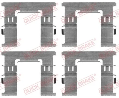 Монтажний набір гальмівних колодок передн MITSUBISHI L200 2.5D 06.96-12.07 QUICK BRAKE 1091869