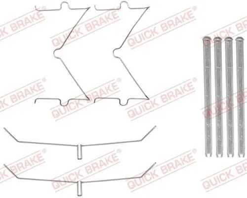 Монтажний набір гальмівних колодок передн TOYOTA HILUX VII 2.5D/3.0D 03.05-09.15 QUICK BRAKE 1091885 (фото 1)