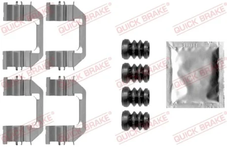 Монтажний набір гальмівних колодок передн CHEVROLET AVEO 1.2-1.6 03.11- QUICK BRAKE 1091888