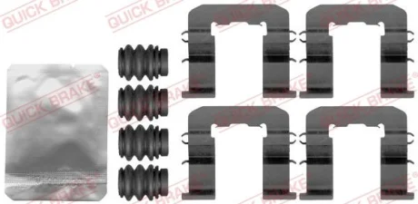 Монтажний набір гальмівних колодок передн HYUNDAI I20 I 1.1D-1.6D 08.08-12.15 QUICK BRAKE 1091893