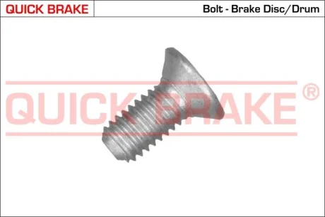 Монтажний болт гальмівного диску (M6x1x14, довжина різьби 11мм) QUICK BRAKE 11671