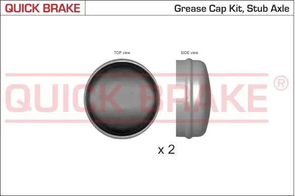 Кришка підшипника маточини (заднього) Fiat Ducato/Citroen Jumper 82-02 (d=62mm) (К-кт 2 шт) QUICK BRAKE 9821K (фото 1)