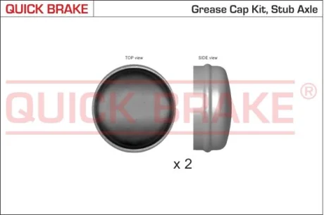Кришка підшипника маточини (заднього) Fiat Ducato/Citroen Jumper 82-02 (d=62mm) (К-кт 2 шт) QUICK BRAKE 9821K