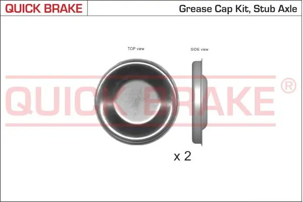 Кришка підшипника маточини (задньої) Citroen Berlingo/C3/C5/C6/Peugeot 1007 93- (d=64mm) (К-кт 2 шт) QUICK BRAKE 9826K (фото 1)