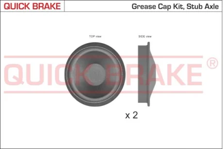 Кришка підшипника маточини (задньої) Renault Kangoo/Megane I/Clio 84- (К-кт 2 шт) QUICK BRAKE 9828K