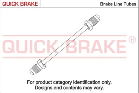 Фото гальмівний шланг QUICK BRAKE CU0480AA Гальмівний шланг QUICK BRAKE CU0480AA