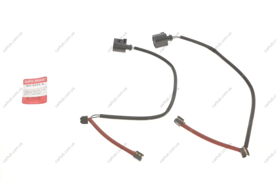 Датчик зносу гальмівних колодок (передніх) VW Touareg 02-10/ Audi Q7 06-15 (L=420mm) К-кт 2 шт. QUICK BRAKE WS 0225 A (фото 1)