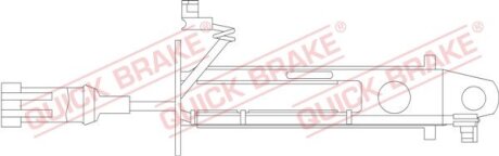 Фото датчик зносу,гальм.колодки QUICK BRAKE WS0239A Датчик зносу,гальм.колодки QUICK BRAKE WS0239A