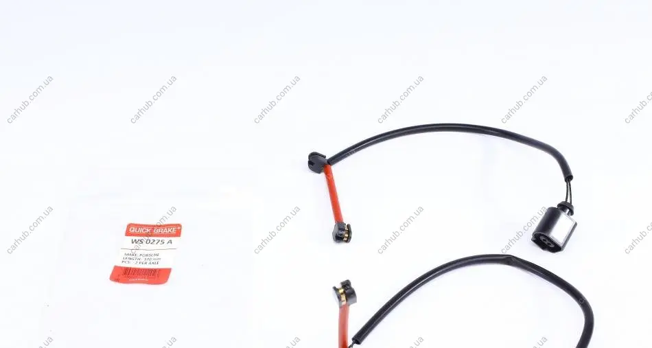 Датчик зносу гальмівних колодок (передніх) VW Touareg/Porsche Cayenne 02-10 (L=370mm) К-кт 2 шт. QUICK BRAKE WS 0275 A (фото 1)