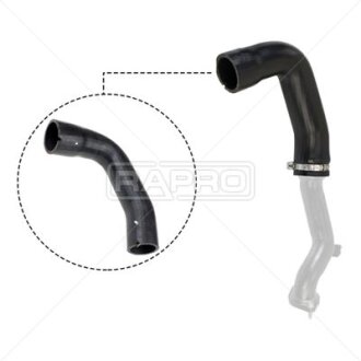 Патрубок інтеркулера Doblo/Combo 1.6D/2.0D Multijet 10- Пр. (до турбіни) RAPRO R11530
