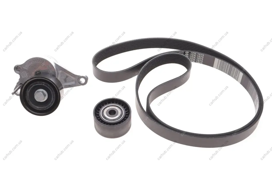 Комплект ременя генератора Renault Master/Opel Movano 2.3dCi 13- (-AC) (7PK1673) RENAULT 117200334R (фото 1)