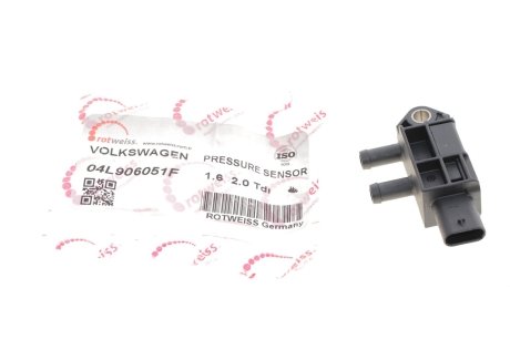 Фото датчик тиску вихлопних газів Audi A4/A6/A7/Skoda Octavia/SuperB/VW T6/Crafter 1.6D/2.0D/2.0DH 12- (всередині OE VAG) ROTWEISS 04L906051F Датчик тиску вихлопних газів Audi A4/A6/A7/Skoda Octavia/SuperB/VW T6/Crafter 1.6D/2.0D/2.0DH 12- (всередині OE VAG) ROTWEISS 04L906051F