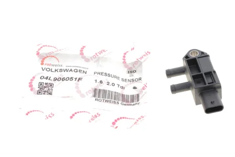 Датчик тиску вихлопних газів Audi A4/A6/A7/Skoda Octavia/SuperB/VW T6/Crafter 1.6D/2.0D/2.0DH 12- (всередині OE VAG) ROTWEISS 04L906051F