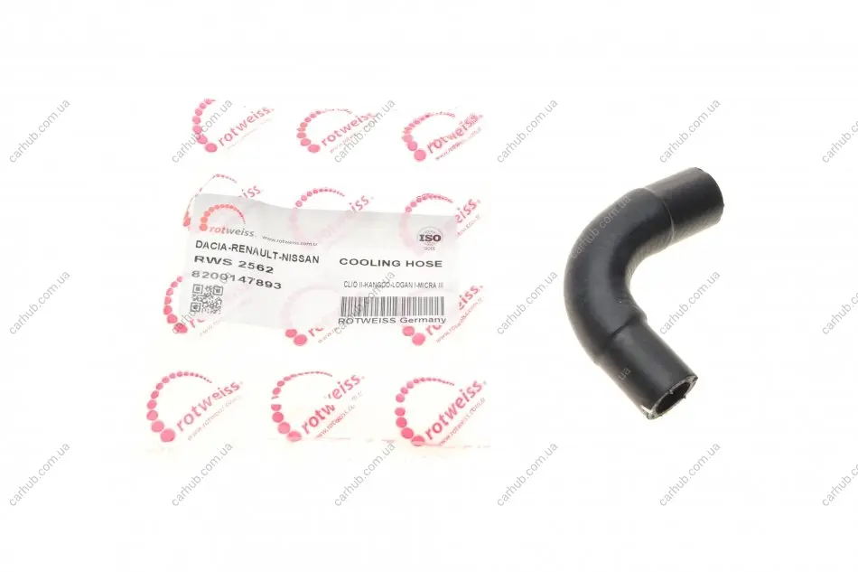 Патрубок системи охолодження Renault Kangoo 1.5 dCi 97- ROTWEISS RWS2562 (фото 1)