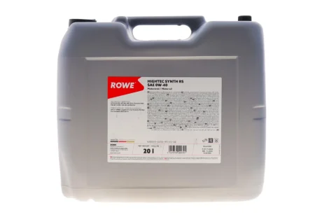 Олива 0W40 HIGHTEC SYNTH RS (20L) (MB 229.5/Porsche A40/VW 502 00/505 00) (ACEA A3/B4) (API SN/CF) ROWE 20020-0200-99