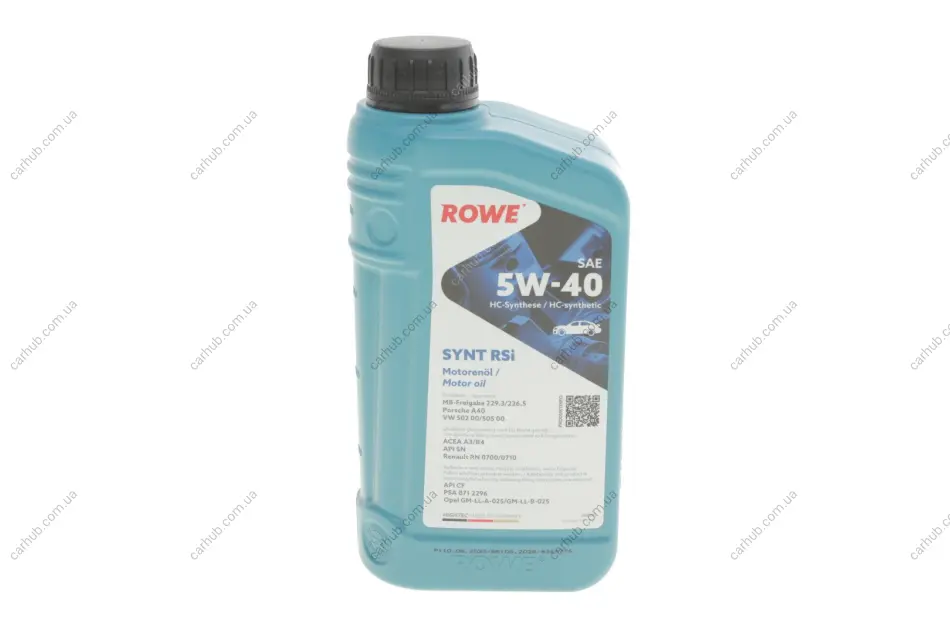 Олива 5W40 HIGHTEC SYNT RSi (1L) (MB 229.3/226.5/Porsche A40/VW 502 00/505 00/RN 0700/0710) ROWE 20068-0010-99 (фото 1)