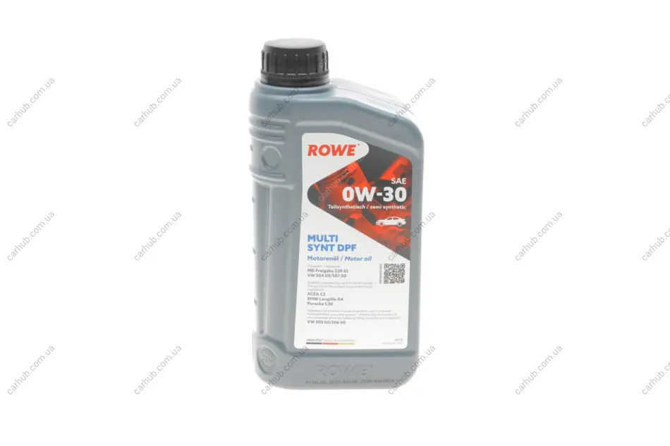 Олива 0W30 HIGHTEC MULTI SYNT DPF (1L) (MB 229.52/VW 504 00/507 00/BMW LL-04) (ACEA C3) ROWE 20112-0010-99 (фото 1)