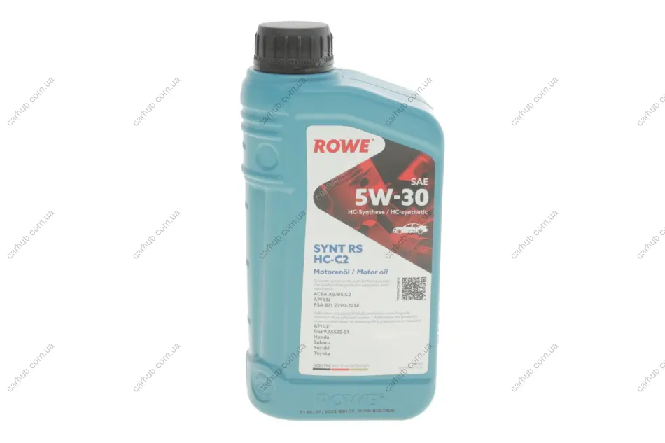 Олива 5W30 HIGHTEC SYNT RS HC-C2 (1L) (PSA B71 2290-2014/Fiat 9.55535-S1) (ACEA C2) ROWE 20113-0010-99 (фото 1)