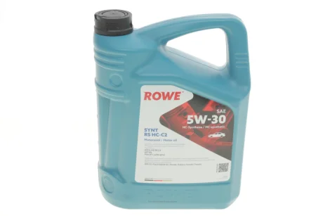 Олива 5W30 HIGHTEC SYNT RS HC-C2 (5L) (PSA B71 2290-2014/Fiat 9.55535-S1/Honda) (ACEA C2) ROWE 20113-0050-99