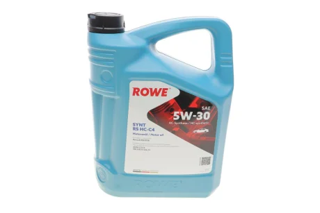 Олива 5W30 HIGHTEC SYNT RS HC-C4 (5L) (RN 0720/MB 229.51/MB 226.51) (ACEA C3,C4) ROWE 20121-0050-99
