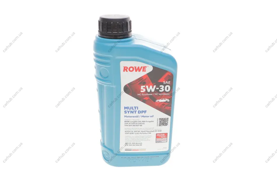 Олива 5W30 HIGHTEC MULTI SYNT DPF (1L) (BMW LL-04/MB229.51/229.31/229.52/VW504 00/507 00/GM dexos2) ROWE 20125-0010-99 (фото 1)
