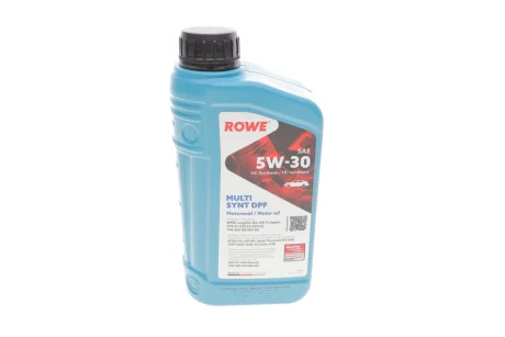 Олива 5W30 HIGHTEC MULTI SYNT DPF (1L) (BMW LL-04/MB229.51/229.31/229.52/VW504 00/507 00/GM dexos2) ROWE 20125-0010-99