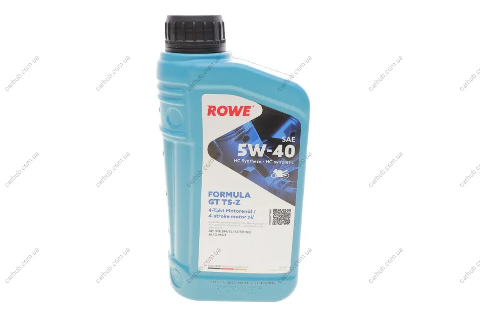 Олива 5W40 HIGHTEC FORMULA GT TS-Z (1L) (JASO MA2) (API SN/SM/SL/SJ/SH/SG) ROWE 20143-0010-99 (фото 1)