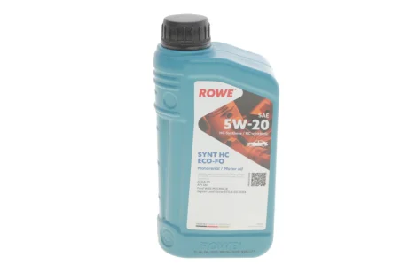 Олива 5W20 HIGHTEC SYNT HC ECO-FO (1L) (WSS-M2C948-B/STJLR.03.5004) (ACEA C5) (API SN) ROWE 20206-0010-99
