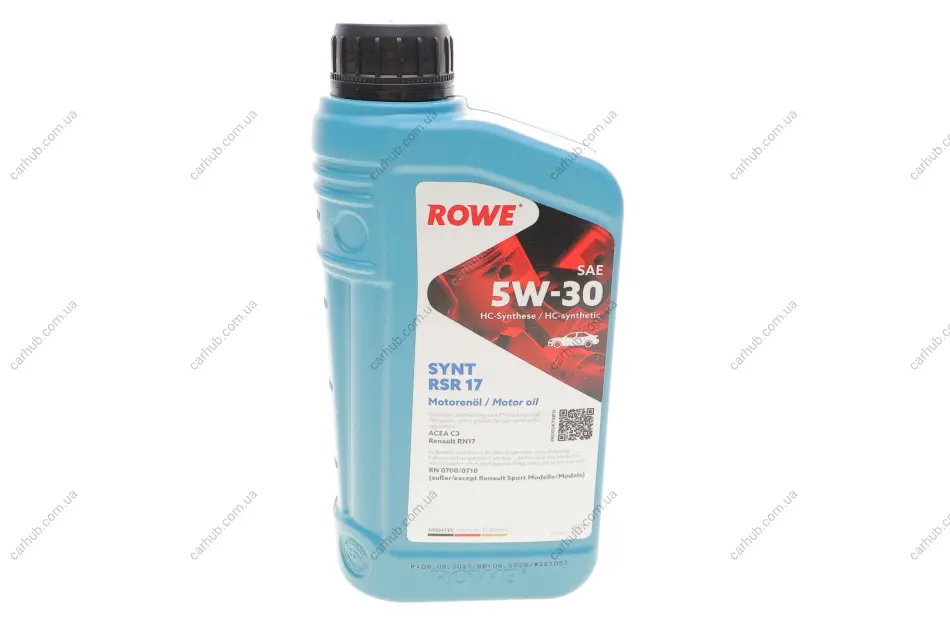Олива 5W30 HIGHTEC SYNT RSR 17 (1L) (MB 226.52/RN17/RN 0700/0710) (ACEA C3) ROWE 20370-0010-99 (фото 1)