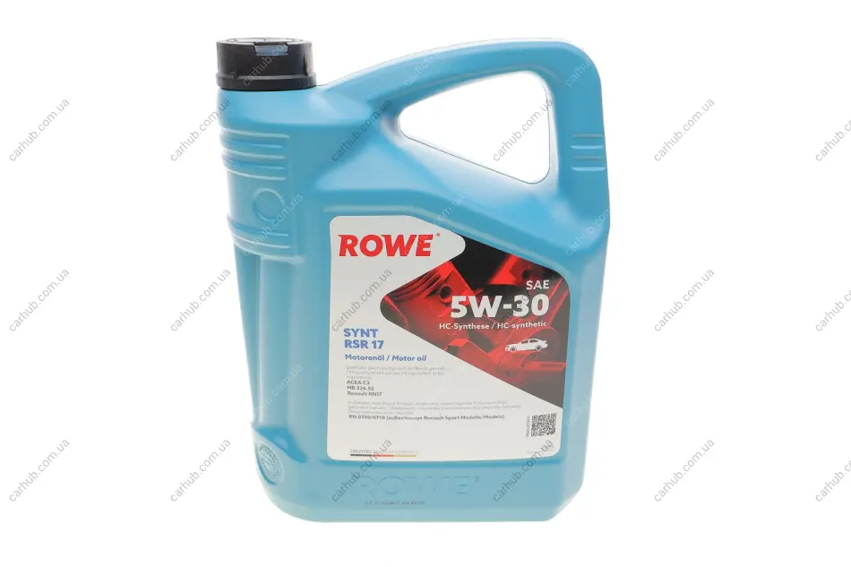 Олива 5W30 HIGHTEC SYNT RSR 17 (5L) (MB 226.52/RN17/RN 0700/0710) (ACEA C3) ROWE 20370-0050-99 (фото 1)