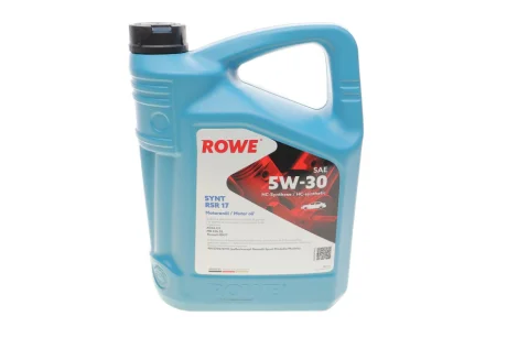 Олива 5W30 HIGHTEC SYNT RSR 17 (5L) (MB 226.52/RN17/RN 0700/0710) (ACEA C3) ROWE 20370-0050-99