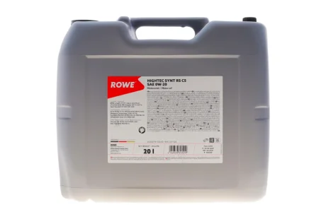 Олива 0W20 HIGHTEC SYNT RS C5 (20L) (MB 229.72/BMW LL-17 FE+/Ford WSS-M2C947-A/B1) ROWE 20379-0200-99
