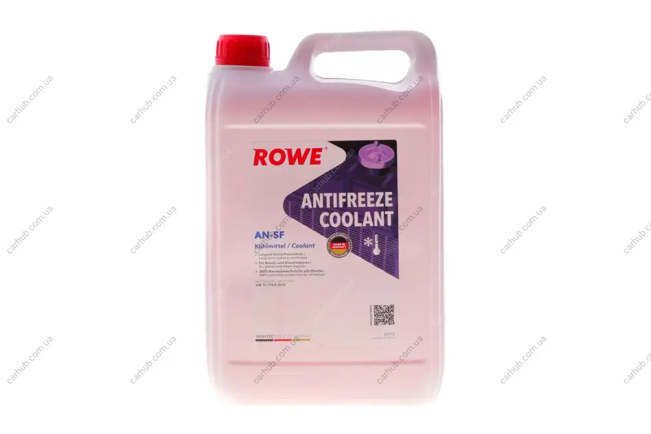 Антифриз (червоний) G12 HIGHTEC ANTIFREEZE COOLANT AN-SF (5L) (концентрат) ROWE 21013-0050-99 (фото 1)