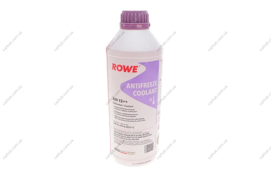 Антифриз (фіолетовий) G12++ (1.5L) HIGHTEC ANTIFREEZE COOLANT AN 12++ ROWE 21033-0015-99 (фото 1)