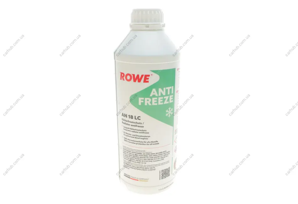 Антифриз (зелений) 1.5L HIGHTEC ANTIFREEZE COOLANT AN 18 LC (1:1=-37°C) (концентрат) ROWE 21133-0015-99 (фото 1)