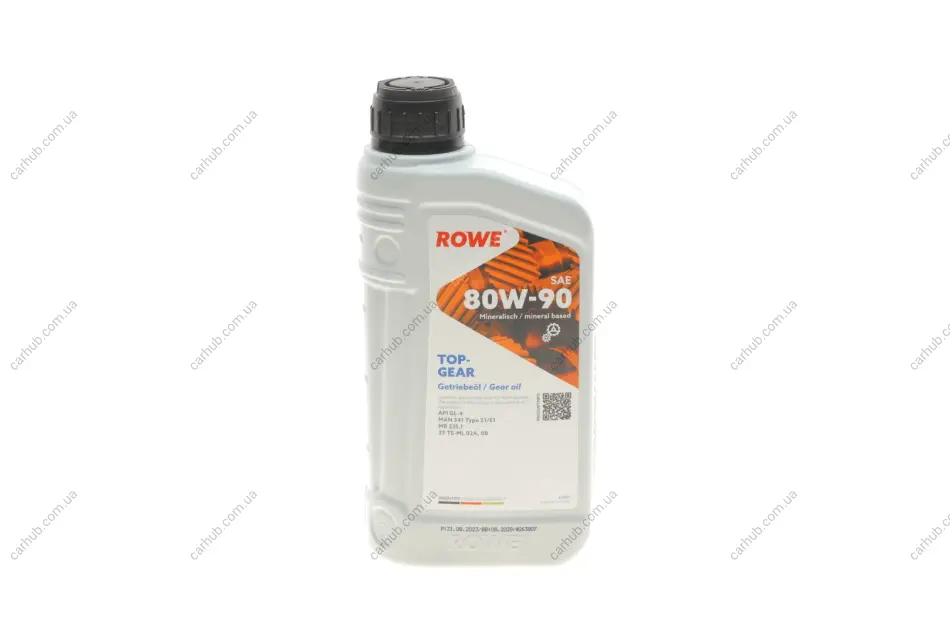 Олива 80W90 HIGHTEC TOPGEAR (1L) Mineral (ZF TE-ML 02A/MB 235.1/API GL-4) (світло-коричневий) ROWE 25001-0010-99 (фото 1)