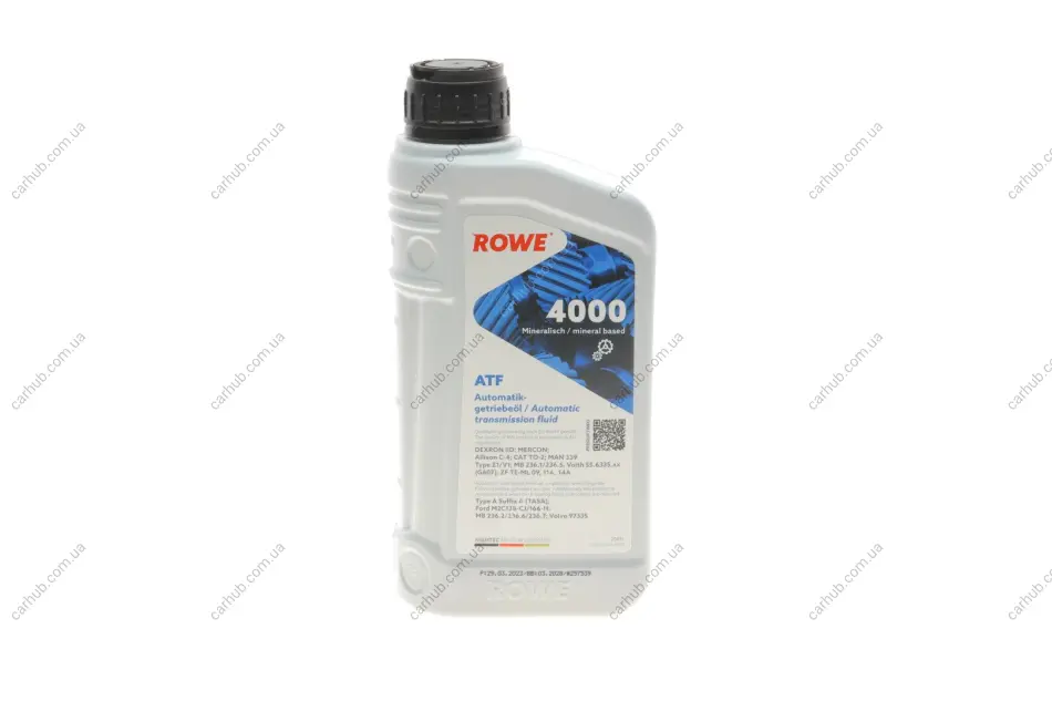 Олива HIGHTEC ATF 4000 (1L) (DEXRON IID/MB 236.6/236.7/Ford M2C-138 CJ/M2C-166H/MB236.1/236.5) (червоний) ROWE 25011-0010-99 (фото 1)