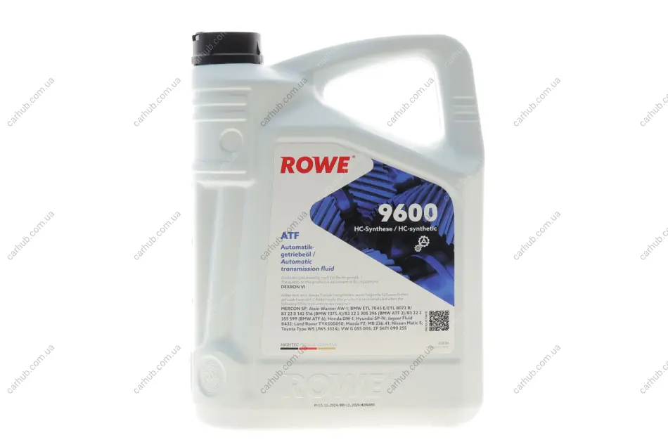 Олива HIGHTEC ATF 9600 (5L) (DEXRON VI/BMW ETL 7045 E/ETL 8072 B/MB 236.41) (червоний) ROWE 25036-0050-99 (фото 1)