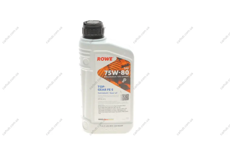 Олива 75W80 HIGHTEC TOPGEAR FE S (1L) (API GL-4/GL-5/9.55550-MZ2/MB 235.10/PSA 9730 A2) ROWE 25066-0010-99 (фото 1)
