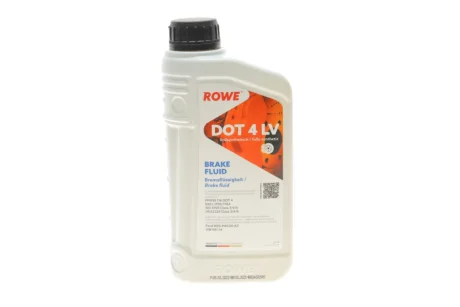 Рідина гальмівна HIGHTEC BRAKE FLUID DOT 4 LV (1L) Class 3/4/6 ROWE 25114-0010-99