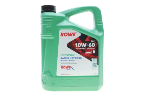 Олива 10W60 SUNSPEED RACING MOTOR OIL (5L) MULTI-ESTER TECHNOLOGY ROWE 4920019-0050-99