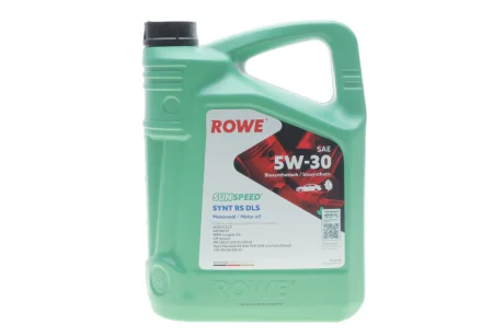 Олива 5W30 SUNSPEED SYNT RS DLS (5L) (MB 229.31/229.51/MB 229.52/BMW LL-04) (ACEA C2,C3/API SN/CF) ROWE 4920118-0050-99